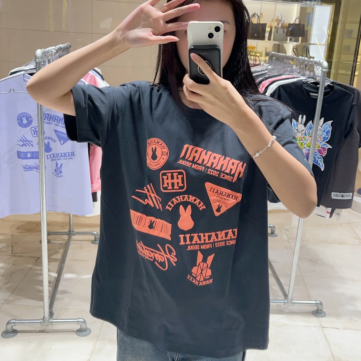 韓國 HANAHAII 多標Logo純棉 T-Shirt【HA057】