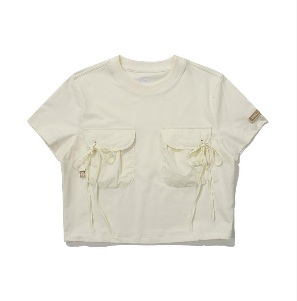 韓國 BBC Woven Patch Pocket Short Sleeve T-Shirt【BC075】