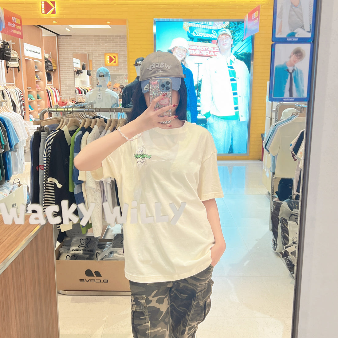 韓國 Wacky Willy Cartoon Printed Fashion Casual Short Sleeves T-Shirt【WW231】
