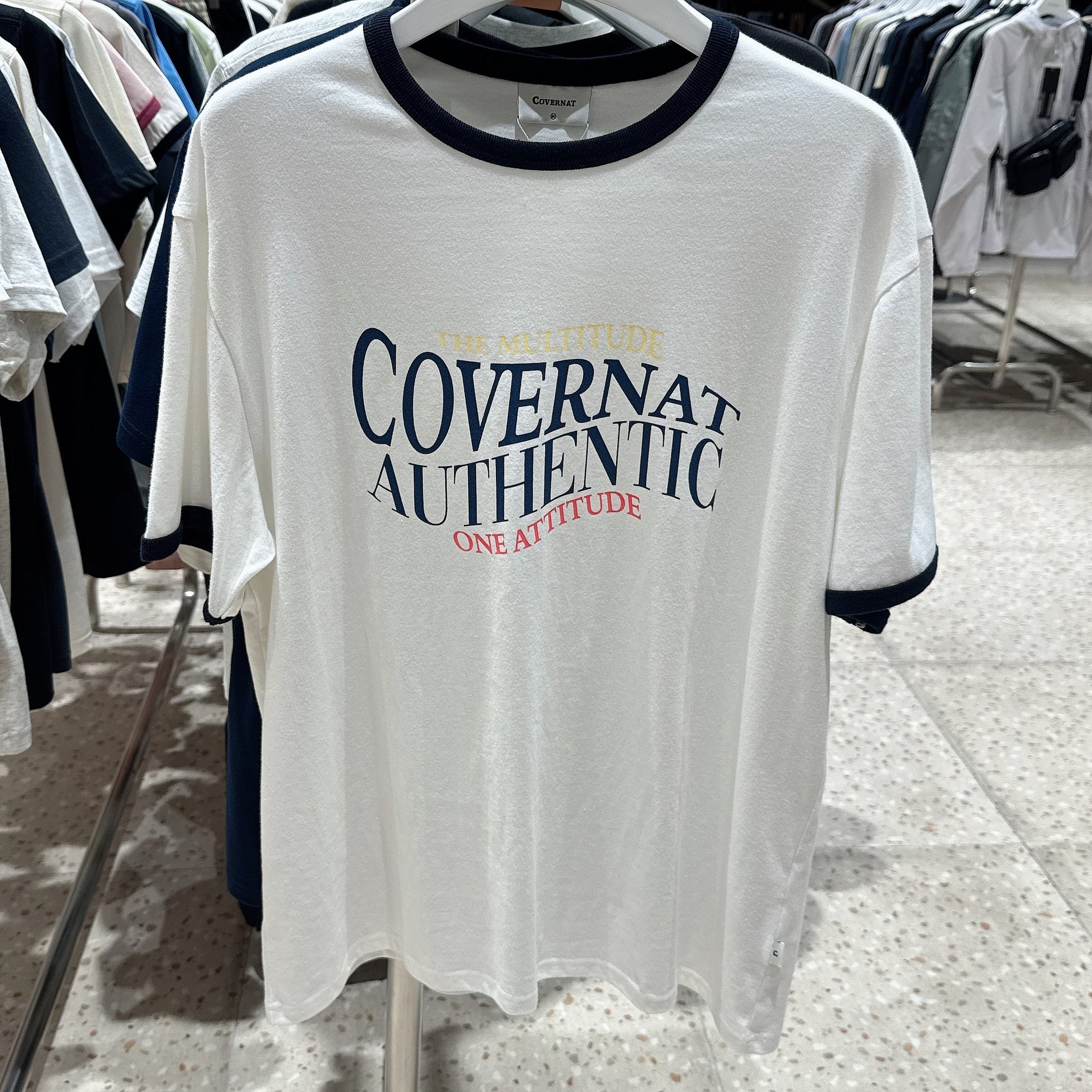 韓國 Covernat Typographic Ringer T-shirt【CO050】