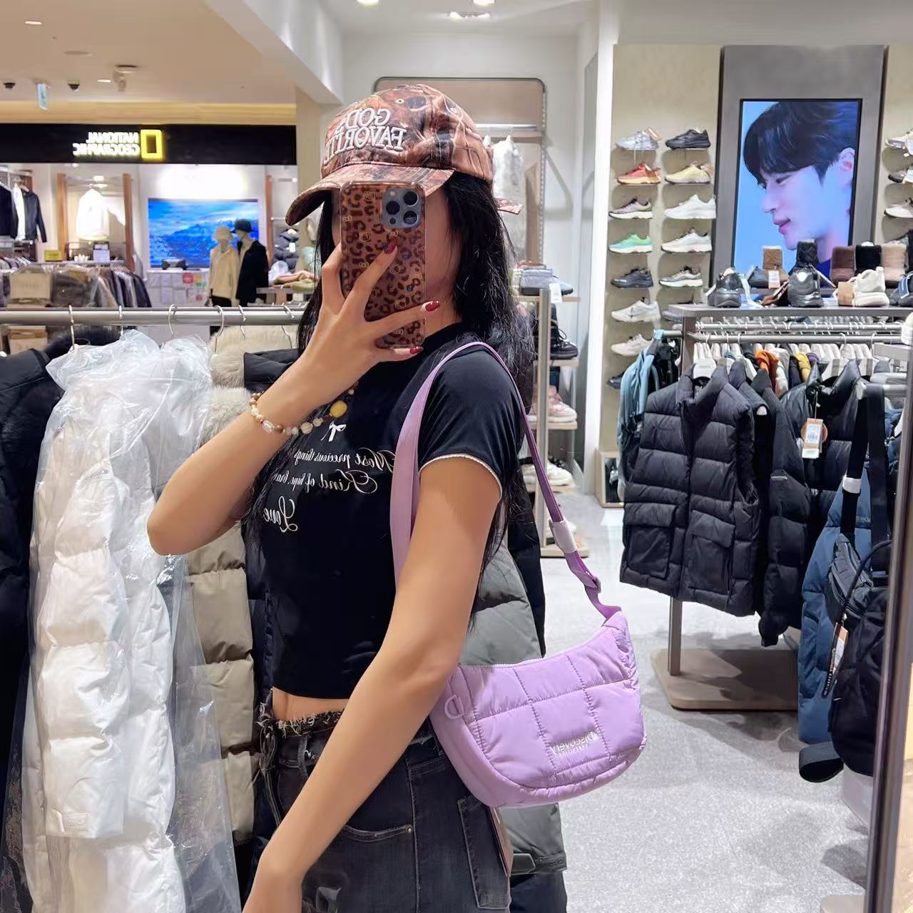 韓國 Discovery Moonriver Quilted Crossbody Bag S【DY105】