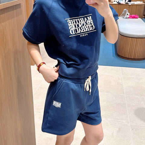 韓國 Marithe Francois Girbaud Women's CLASSIC LOGO HALF SWEATSHIRT【MF473】