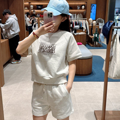 韓國 Marithe Francois Girbaud Women's CLASSIC LOGO HALF SWEATSHIRT【MF473】