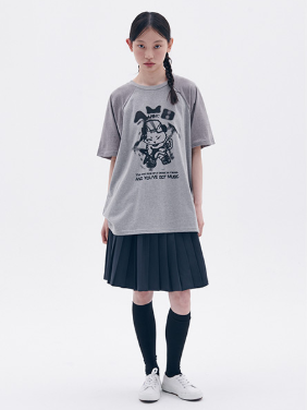 韓國 Ambler I Am A Cool Cat Raglan Graphic Short Sleeve T-shirt【AR109】