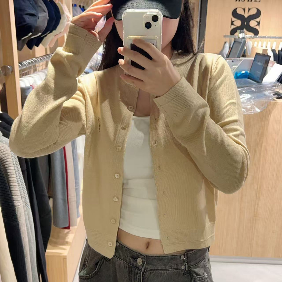 韓國 Satur Lauren Basic Crew Neck Fine Cardigan【SR139】