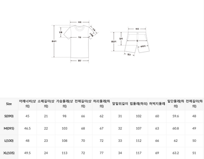 韓國 SPAO Short-sleeved Pajamas【SP188】