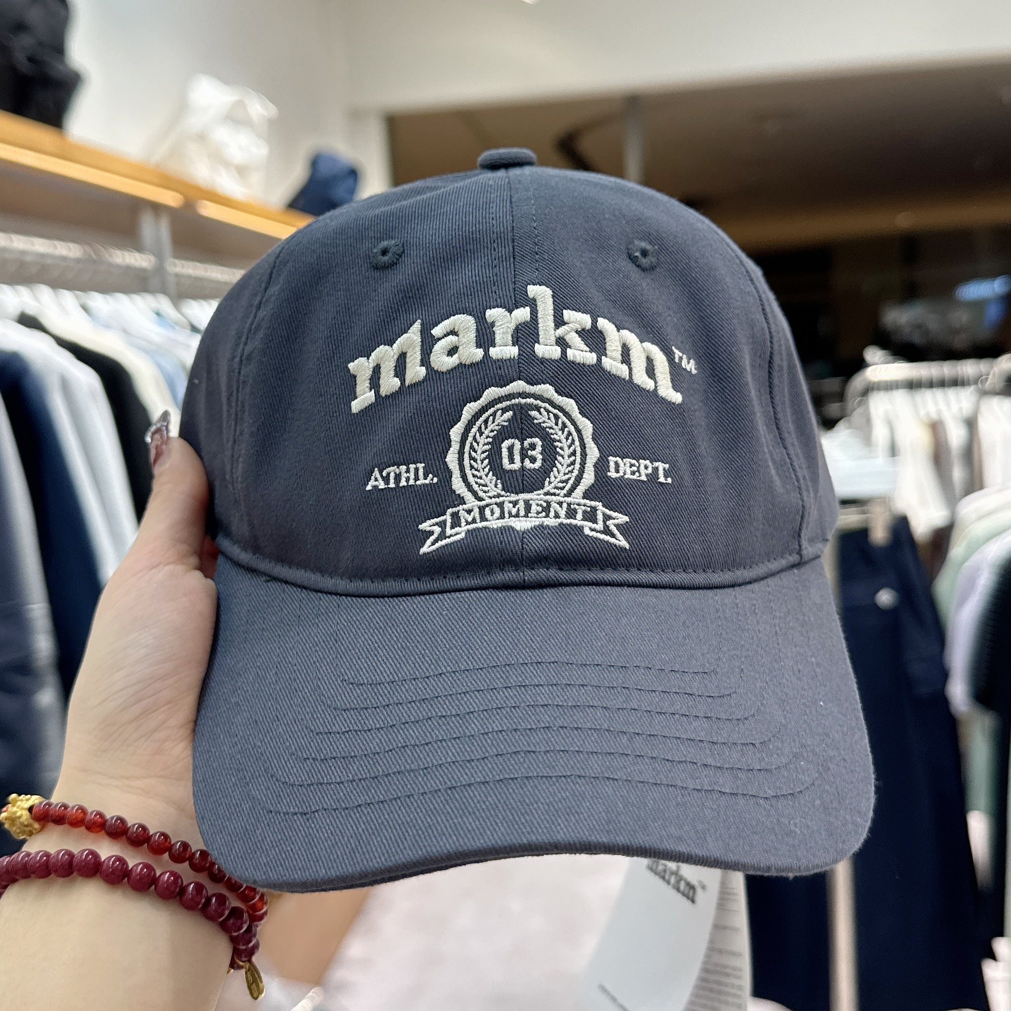 韓國 Markm COLLEGE LOGO BALL CAP【MA110】
