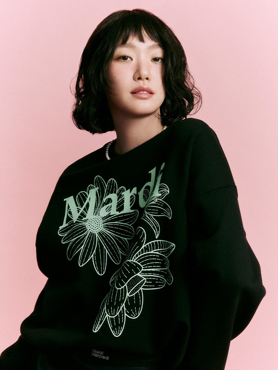 韓國 Mardi Mercredi Sweatshirt Triple Flower【MM007】