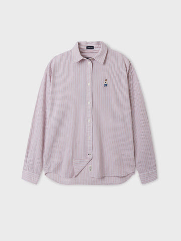 韓國 Who.A.U Steve Loose Fit Striped Shirts【WA219】