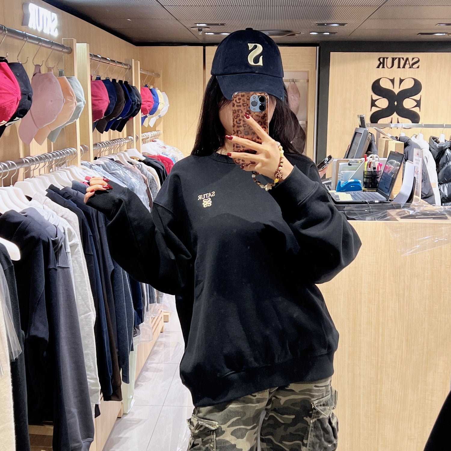 韓國 Satur Lauren Classic Logo Basic Sweatshirt【SR218】