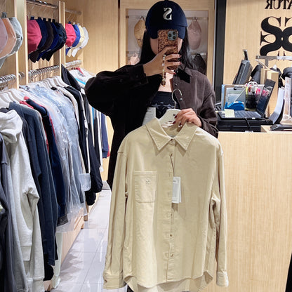 韓國 Satur Soft Corduroy Shirt【SR214】