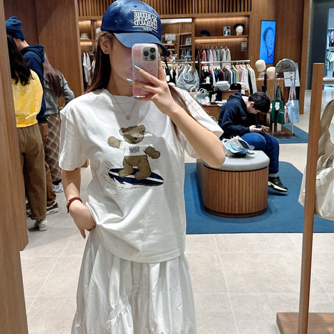 韓國 Marithe Francois Girbaud DOODLE BEAR TSHIRT【MF485】