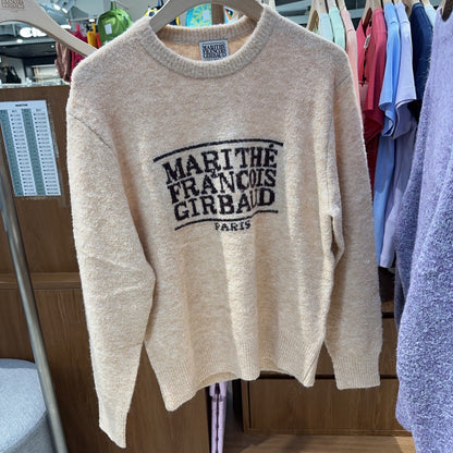 韓國 Marithe Francois Girbaud BOUCLE CLASSIC LOGO KNIT PULLOVER【MF739】