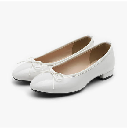 韓國 Sappun Lovely Enamel Ribbon Flats (2cm)【AU033】