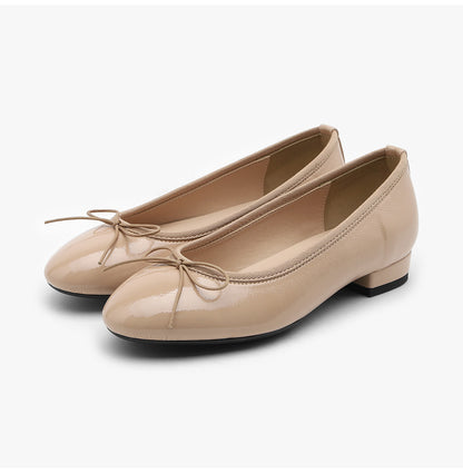 韓國 Sappun Lovely Enamel Ribbon Flats (2cm)【AU033】