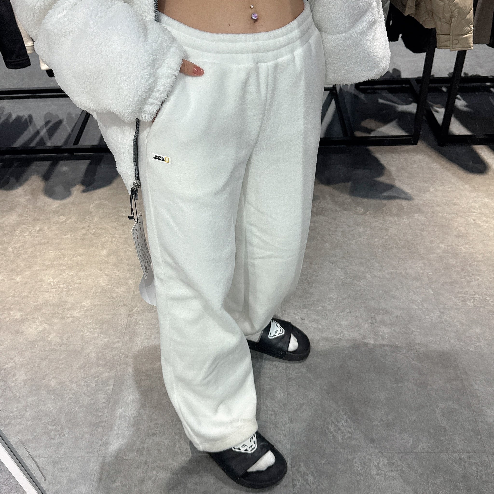 韓國 National Geographic Women's Puffin Micro Fleece Hybrid Pants【NG125】