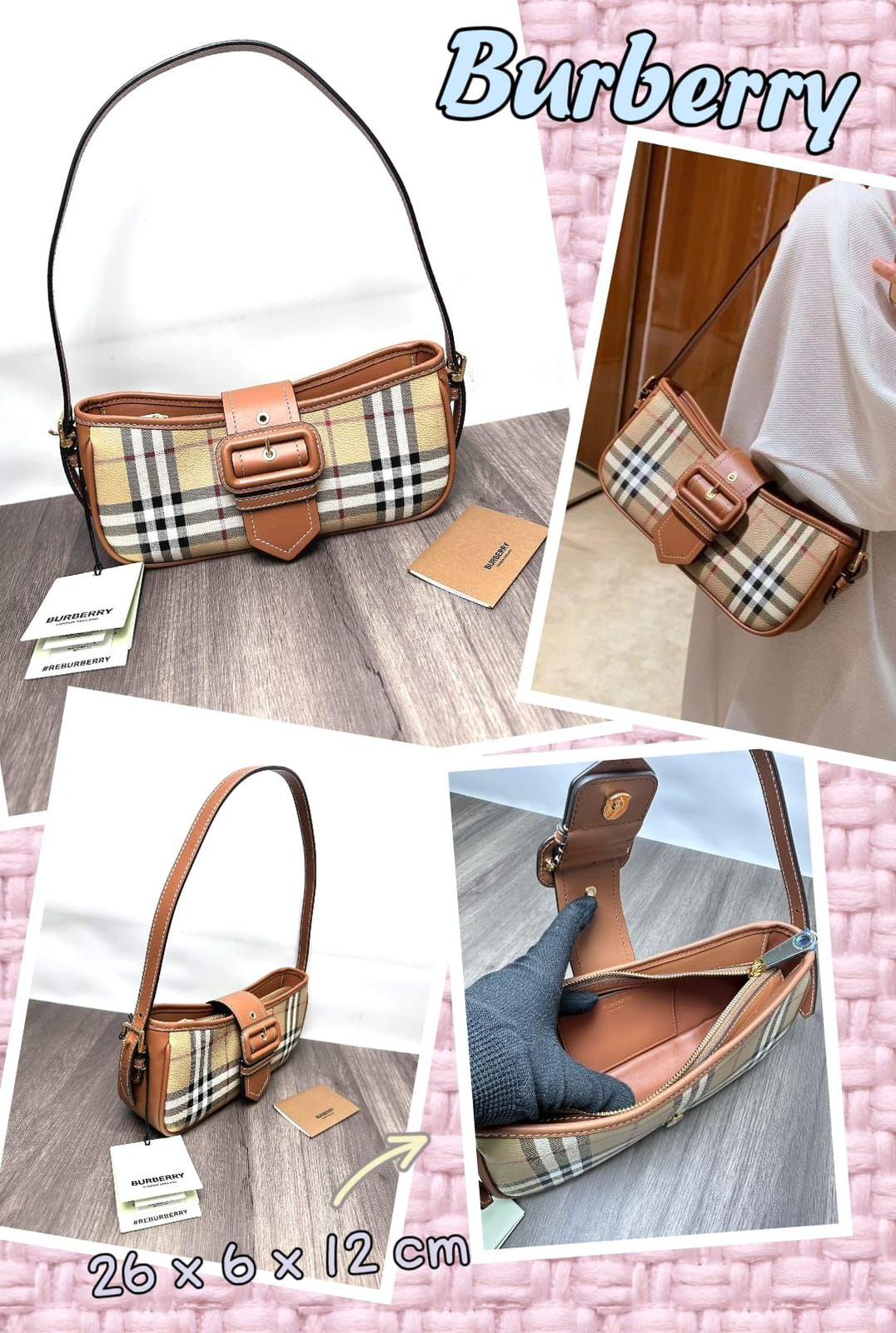 BurberrySling Hobo Bag 【YS61】  訂金$1,000 總售價 $6500