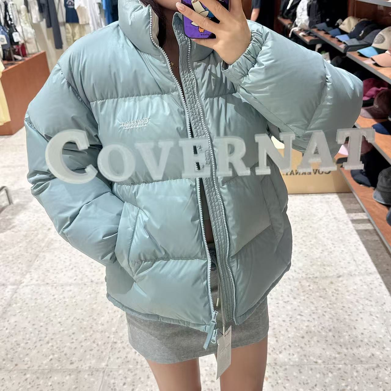 韓國 Covernat RDS Civic Origin Short Puffer鴨絨刺繡Logo【CO045】