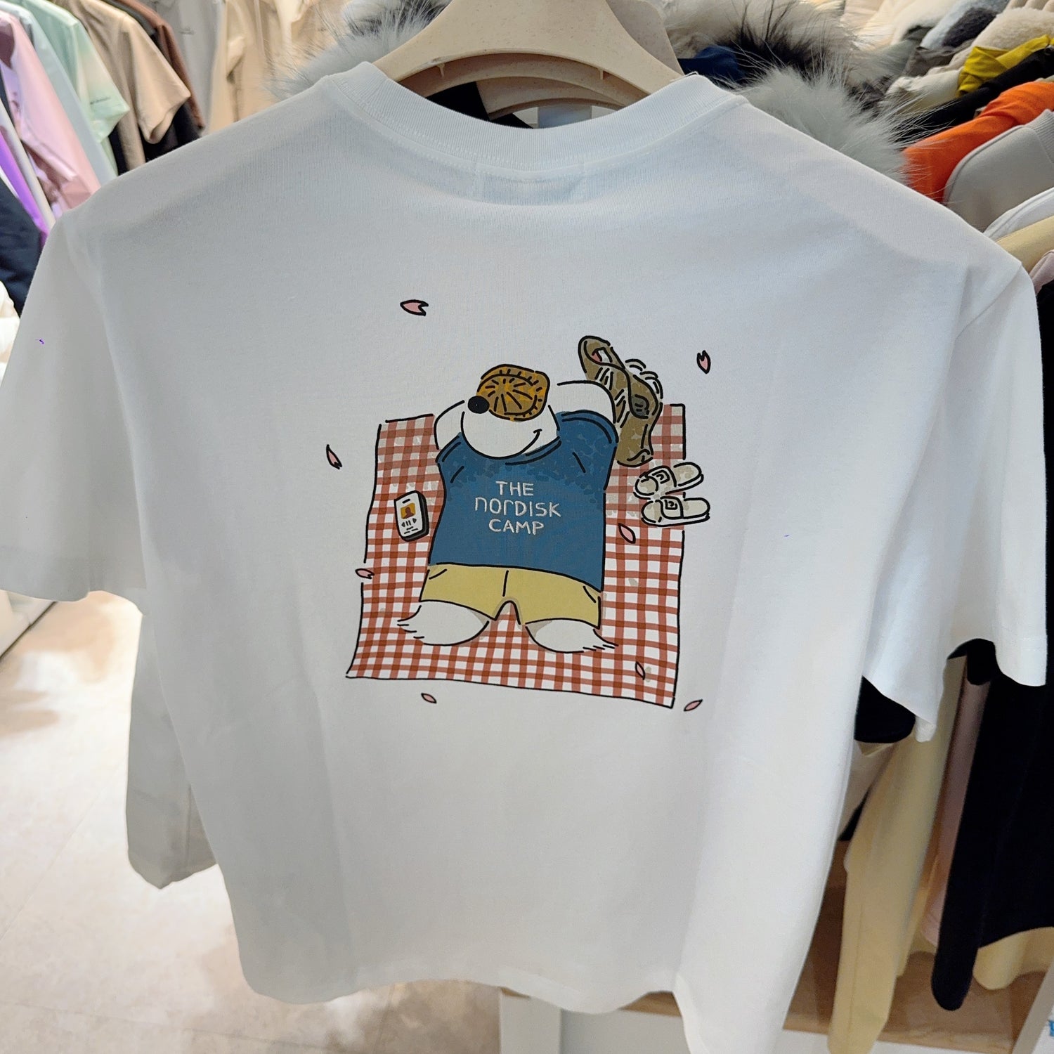 韓國 Nordisk Uni Picnic Cartoon Polar Bear Short Sleeve T-Shirt【NK032】