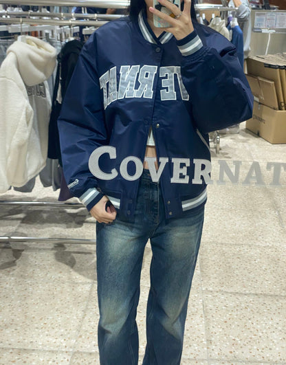 韓國 Covernat Arch Logo Satin Varsity【CO021】 - STT Mall HK 靚太網購