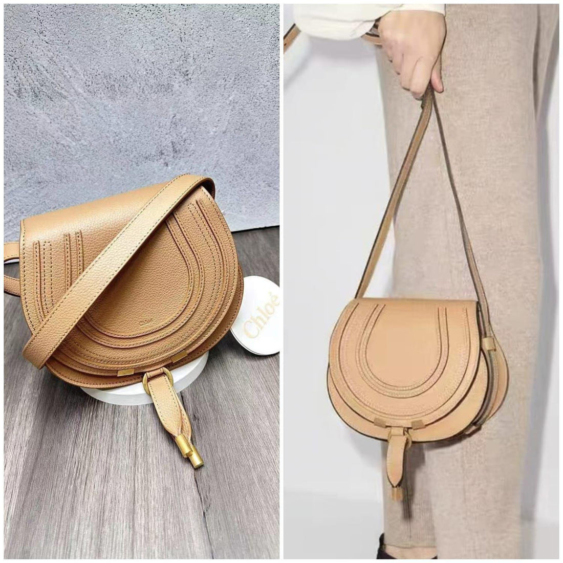 ChloeSmall Marcie Saddle Crossbody Bag 【YS77】