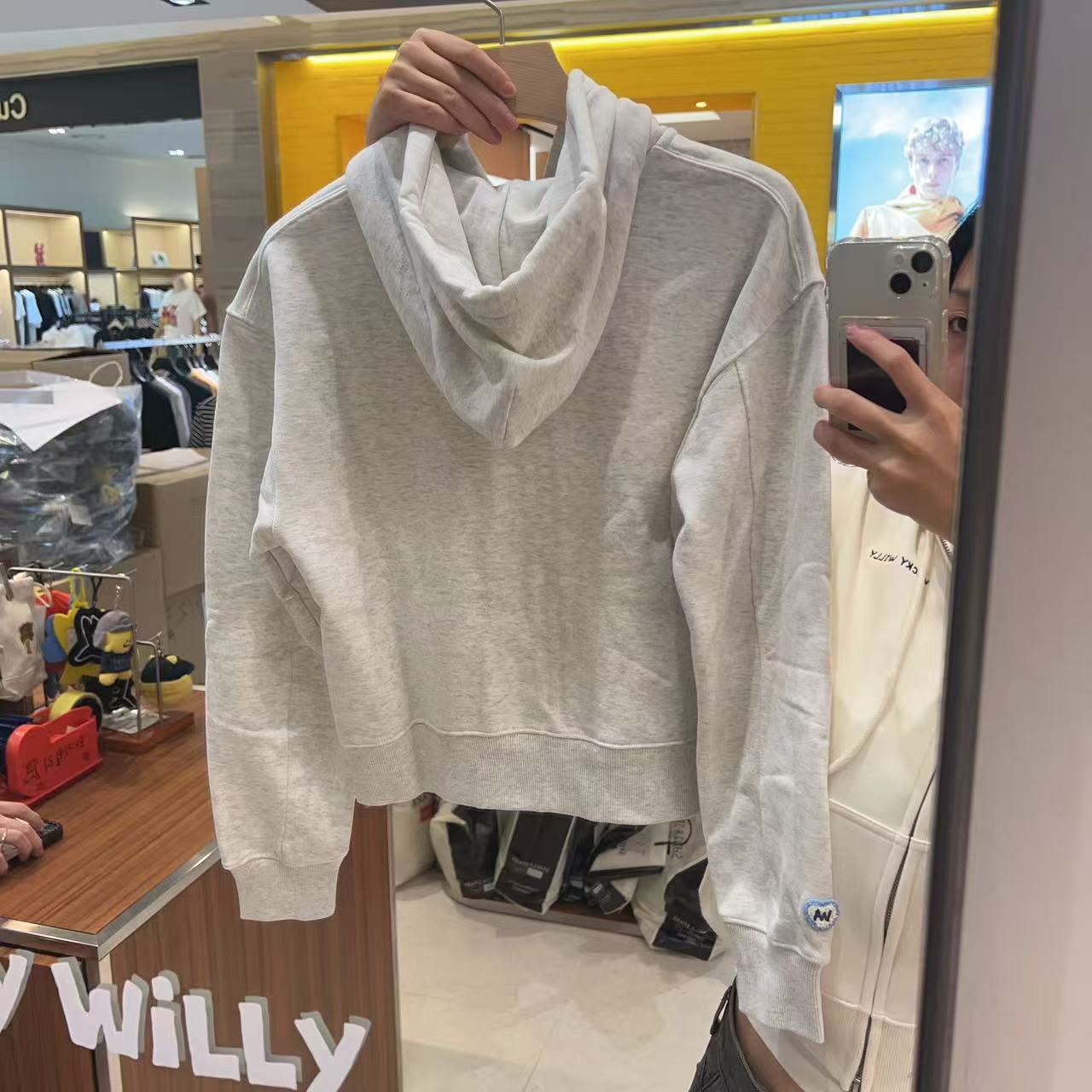 韓國 Wacky Willy Women's Typo Logo Crop Hoodie【WW026】