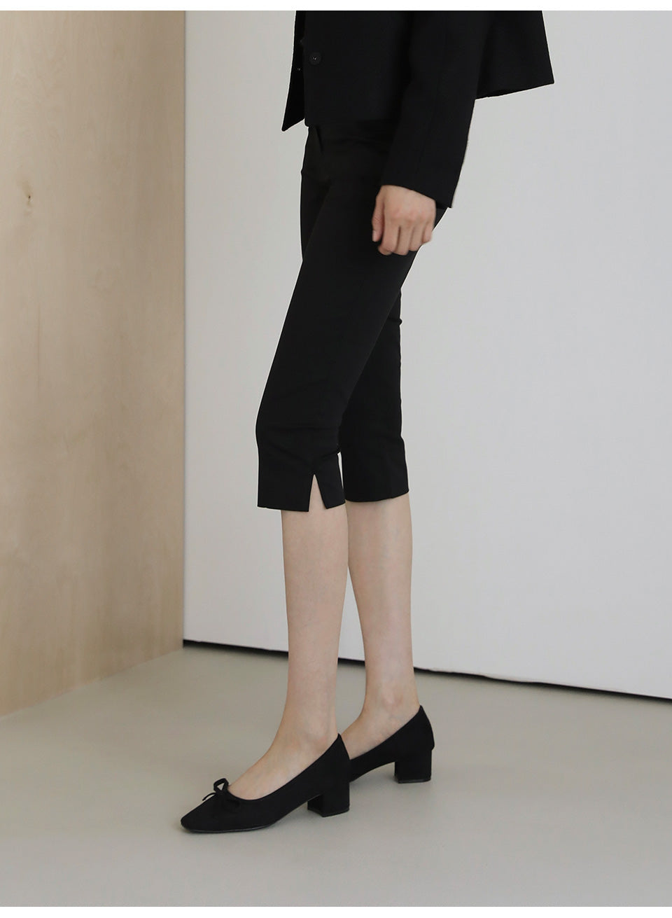 韓國 Sappun Owena Square Ribbon Pumps Heel (4cm)【AU023】