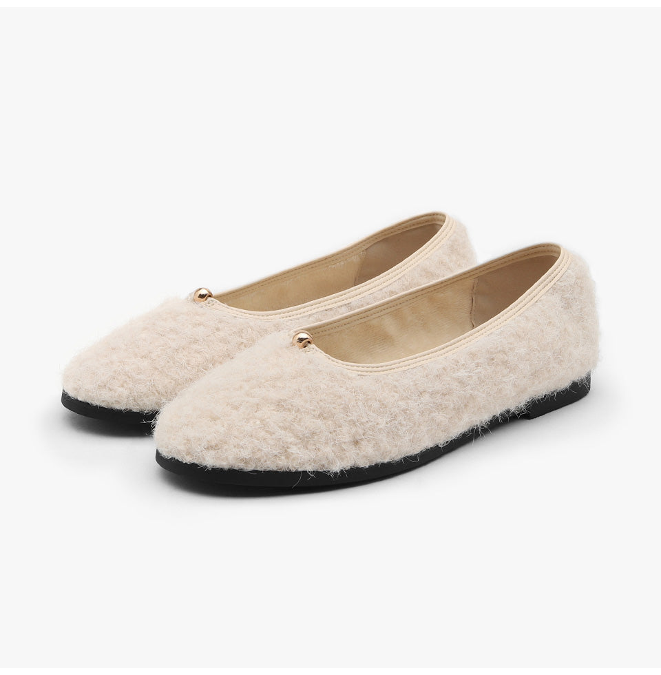 韓國 Sappun Bellamy Fur-lined Flats (1cm)【AU050】