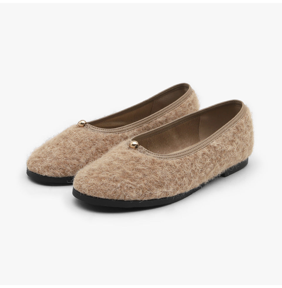 韓國 Sappun Bellamy Fur-lined Flats (1cm)【AU050】