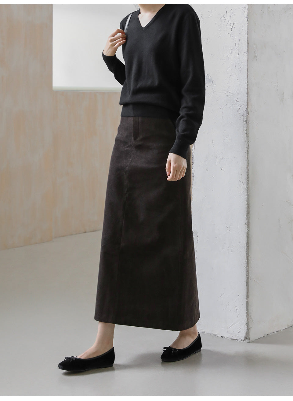 韓國 Sappun Aubrey Ribbon Velvet Flats (1cm)【AU021】