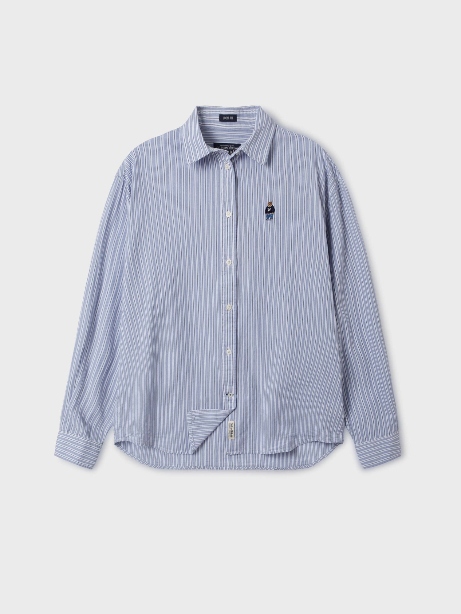 韓國 Who.A.U Steve Loose Fit Striped Shirts【WA219】