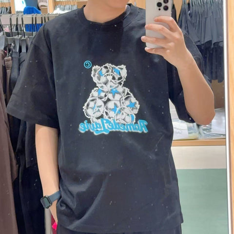 韓國 ADLV STAR BEAR SHORT SLEEVE T-SHIRT【AD013】