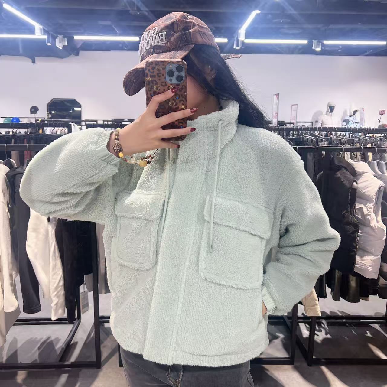 韓國 National Geographic Women's Brodia FLEECE High Neck F-ZIP【NG051】