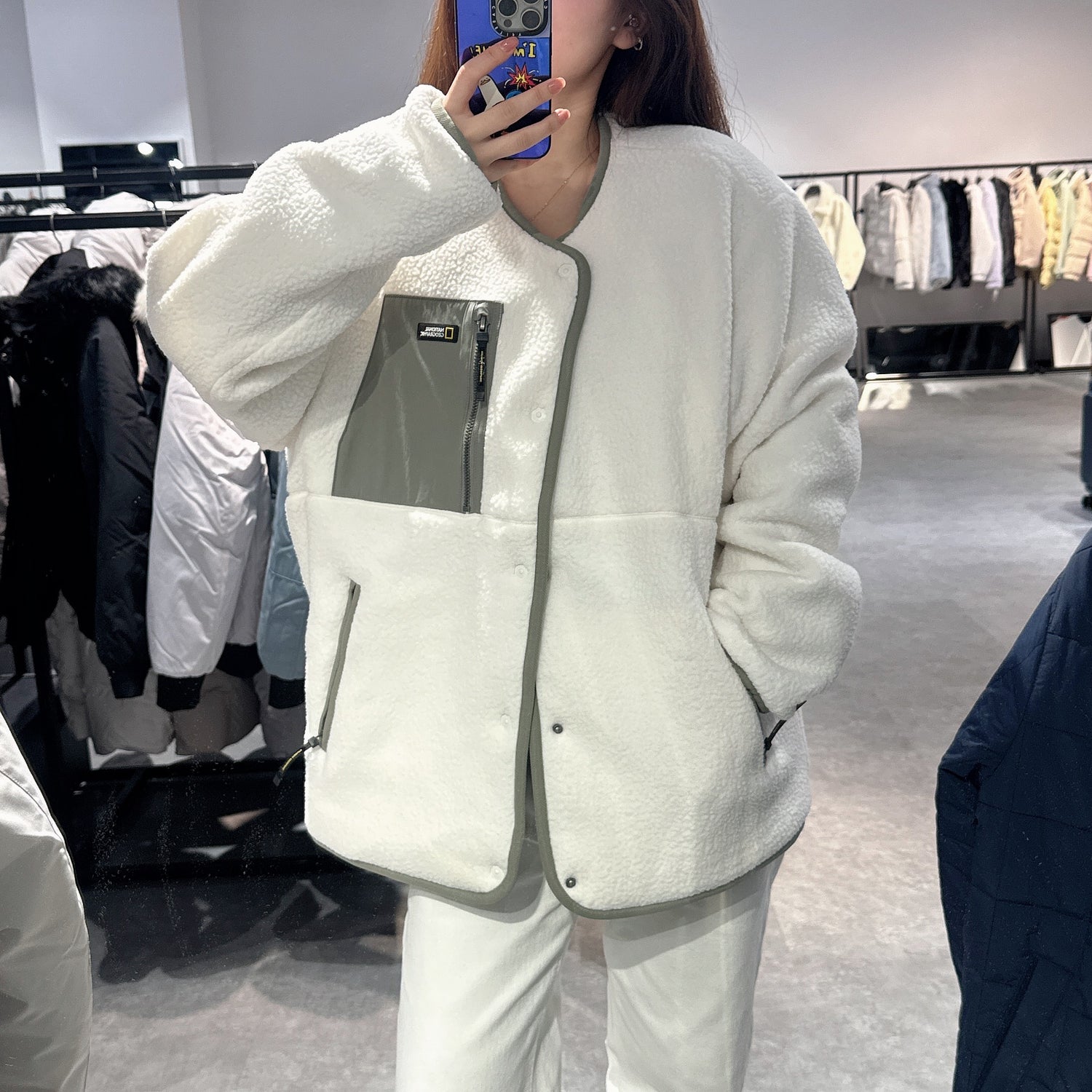 韓國 National Geographic Osukuni Quilted Reversible U-Neck Jacket【NG099】