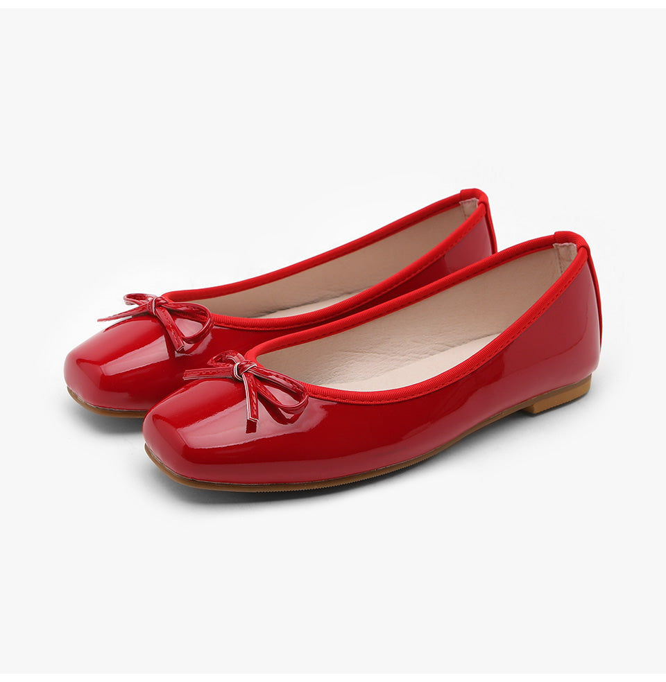 韓國 Sappun Erino Enamel Ribbon Flats (1cm)【AU032】