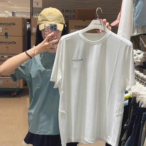 韓國 Discovery Fresh Event Woven Short Sleeve T-Shirt凉爽防晒面料【DY041】