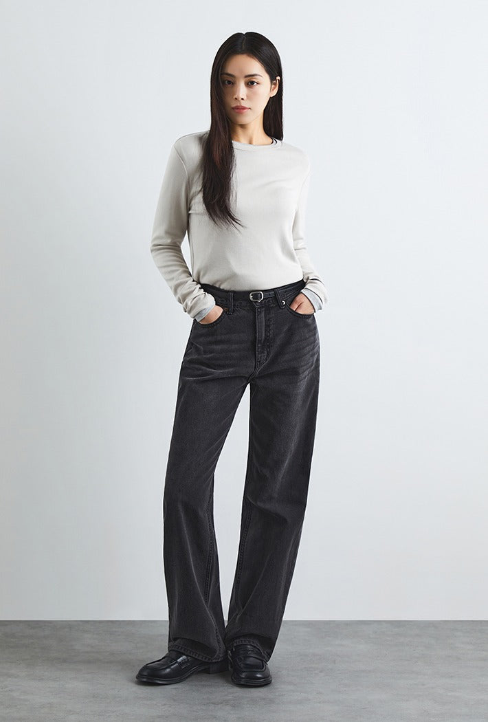 韓國 SPAO Straight Jeans【SP369】