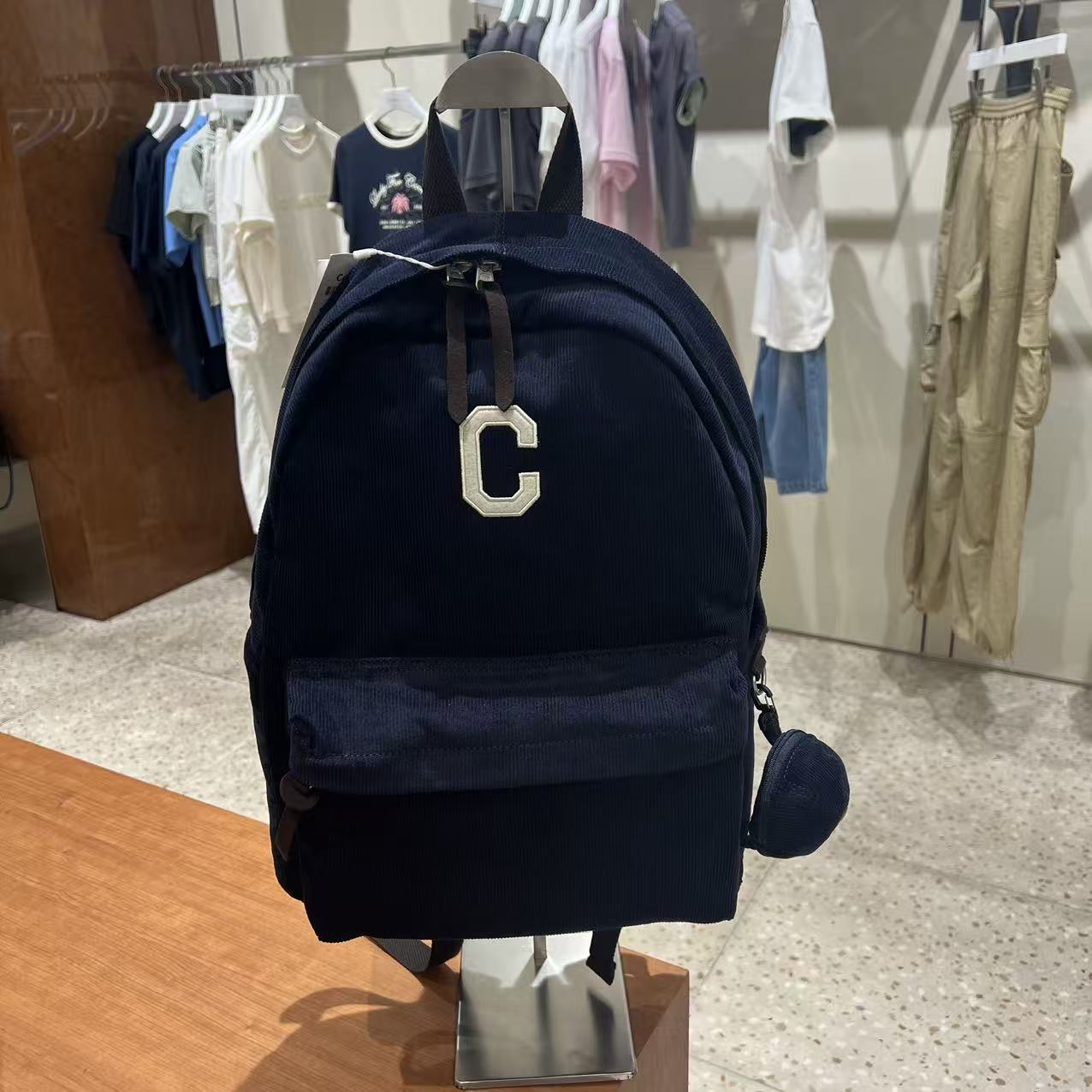 韓國 Covernat C Logo Corduroy Backpack【CO018】
