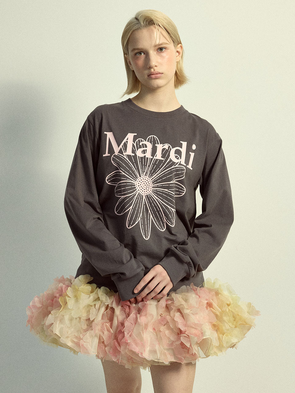 韓國 Mardi Mercredi Tshirt Long Sleeve Flowermardi【MM155】