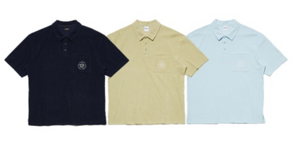 韓國 Markm Solid Terry Set-Up Collar T-Shirt【MA193】