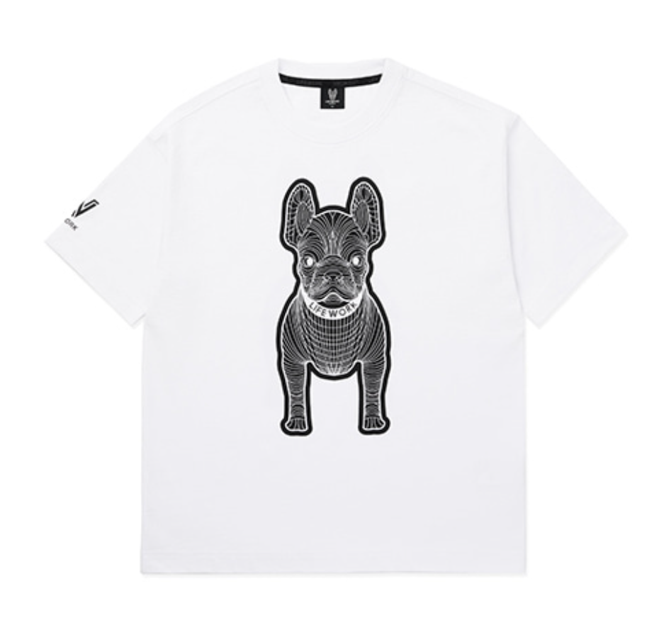 韓國 LifeWork Silk Radok Print Short Sleeve T-Shirt【LW041】