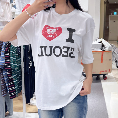 韓國 SPAO I Love Seoul Short Sleeve T-shirt【SP168】