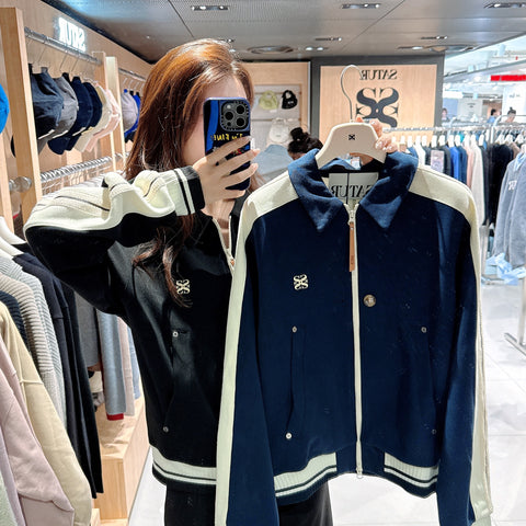 韓國 Satur Lawton Collar Track Zip-Up Jacket【SR132】