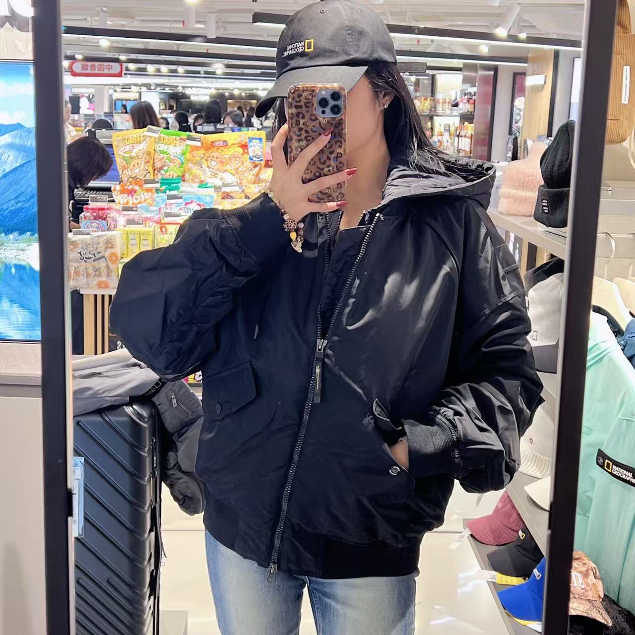 韓國 National Geographic Padded Flight Jacket【NG132】