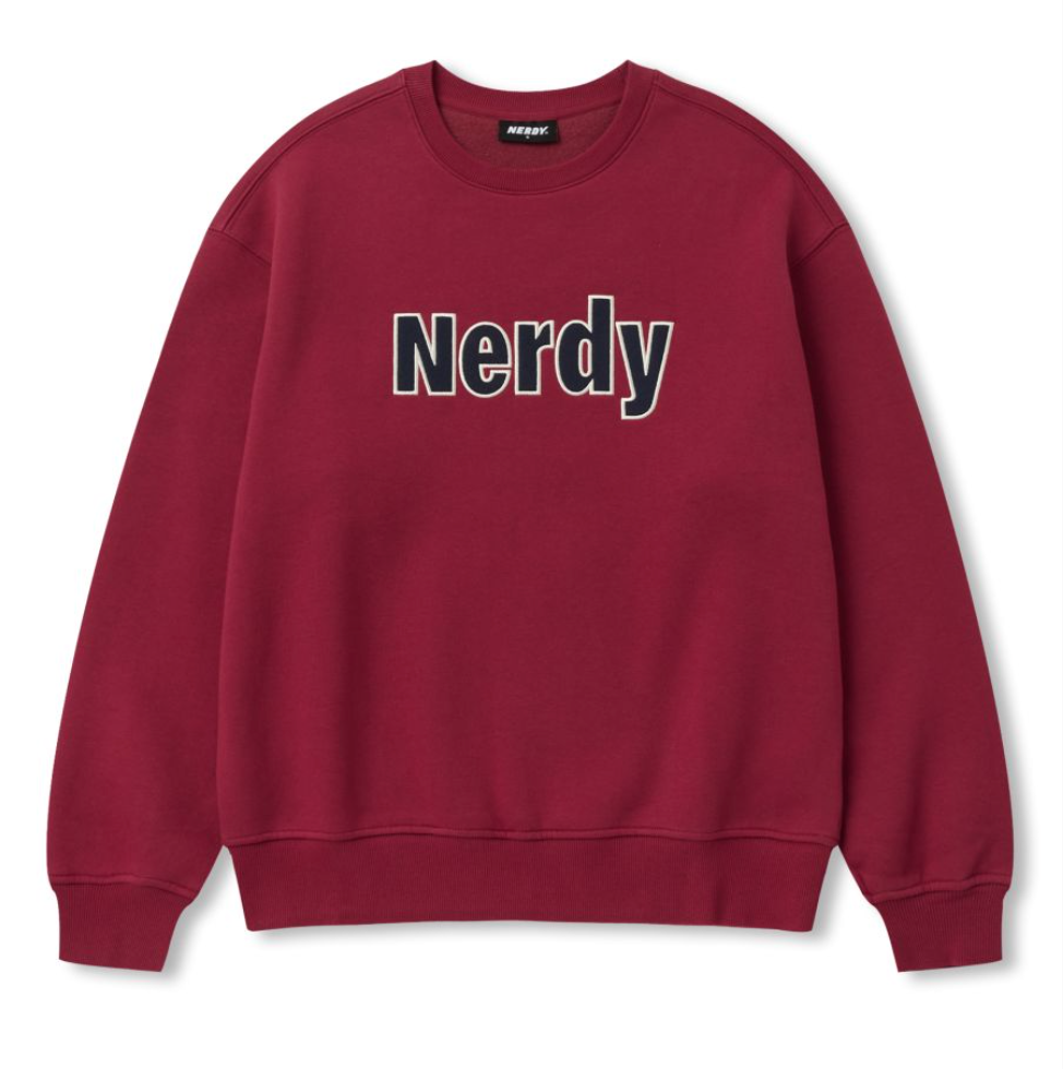 韓國 Nerdy Bold Logo Brushed Sweatshirt【NY046】