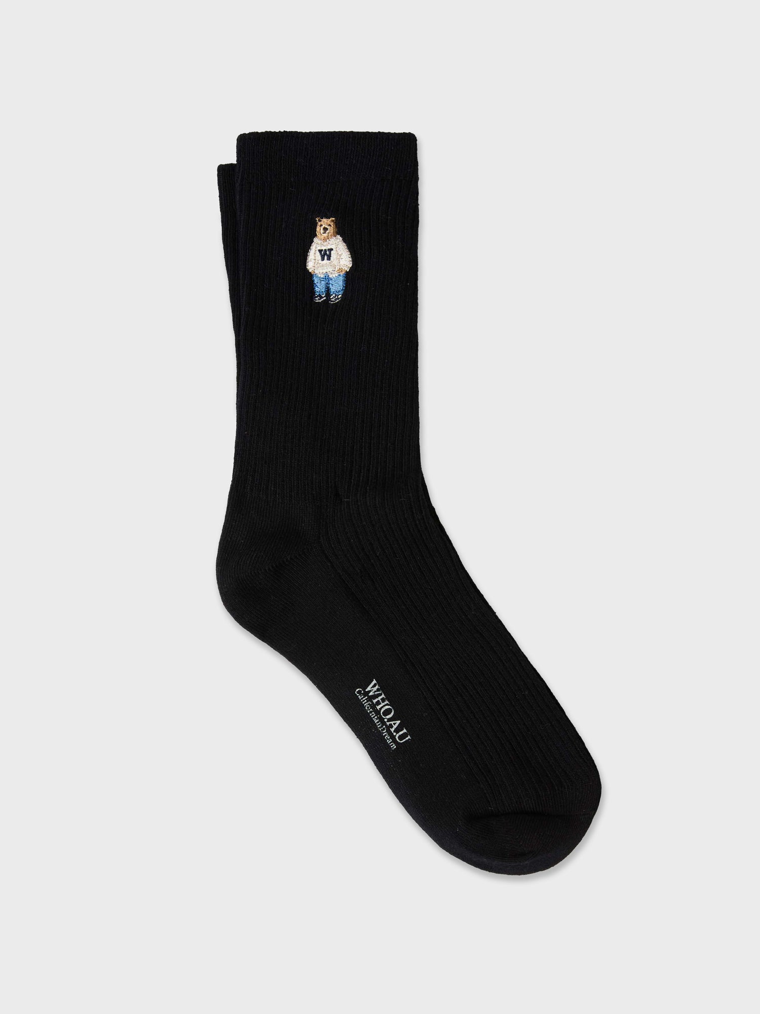 韓國 Who.A.U Steve Embroidery Socks【WA213】