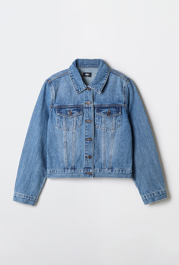 韓國 SPAO Women's Denim Trucker Jacket【SP333】