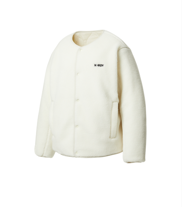 韓國 Nerdy REVERSIBLE COLLARLESS FLEECE JACKET【NY219】