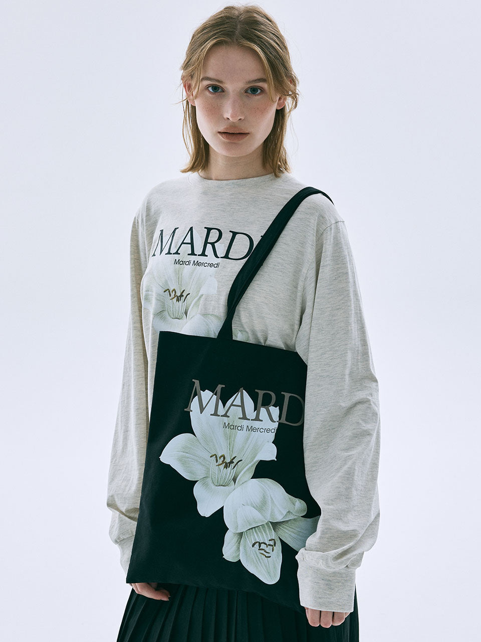 韓國 Mardi Mercredi Canvas Bag Lilies 05【MM281】