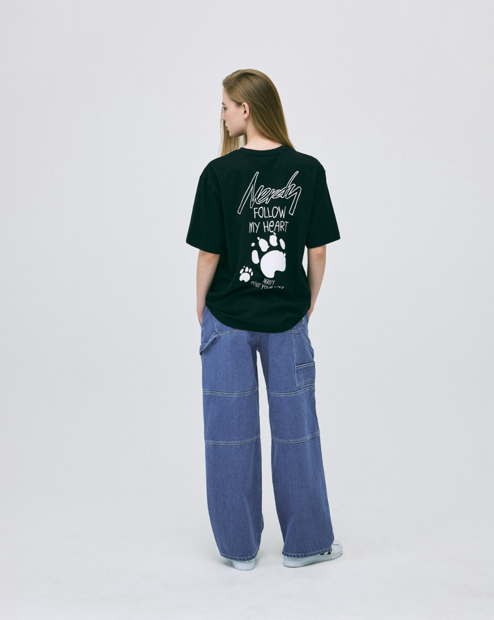 韓國 Nerdy Footprint S/S T-Shirt【NY037】